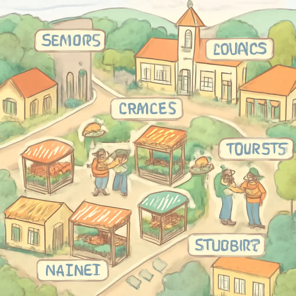 Lokalita a zákazníci Mapa lokálního trhu s body zákaznických segmentů